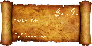Cseke Ida névjegykártya